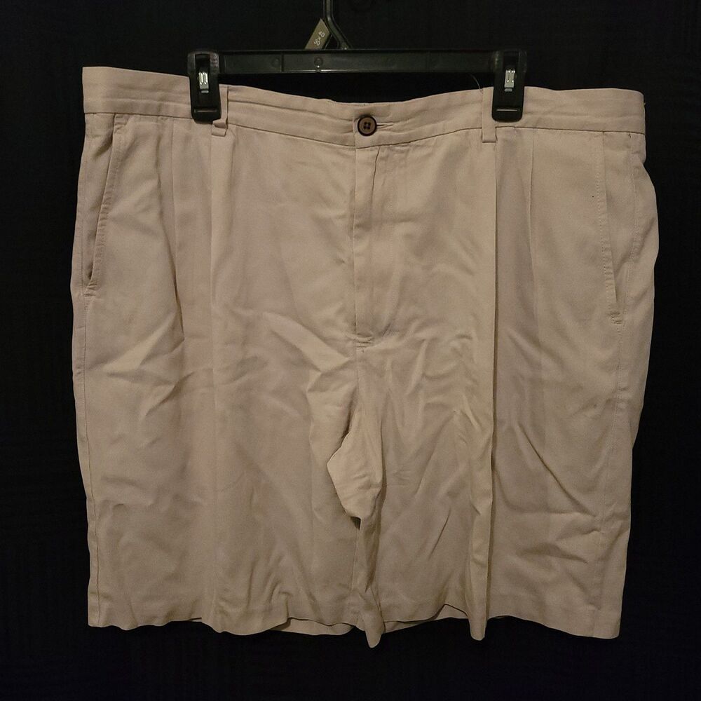 Tommy Bahama Men’s 40 (38) Shorts Tan Chino Silk Cotton Khaki Golf